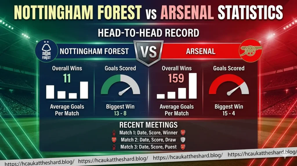 Nottingham Forest vs Arsenal Statistics
